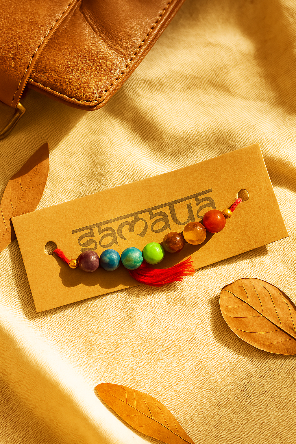 SEVEN CHAKRA RAKHI (SAPT-RAKSHA SUTRAM) + BRACELET MAKING DIY KIT
